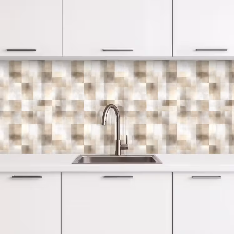 Keuken achterwand - Textuur - Linnen - Beige — 4