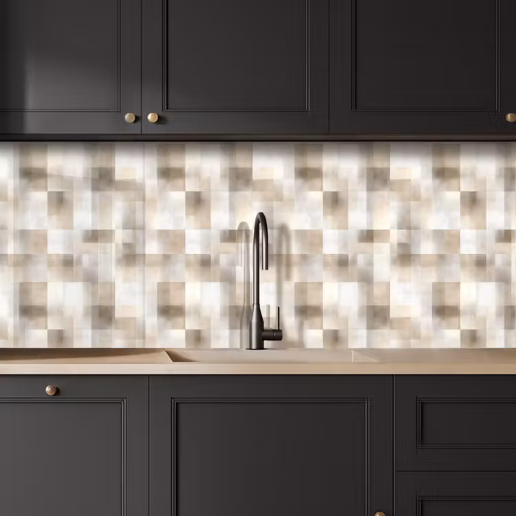 Keuken achterwand - Textuur - Linnen - Beige — 6
