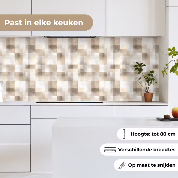 Keuken achterwand - Textuur - Linnen - Beige — 7