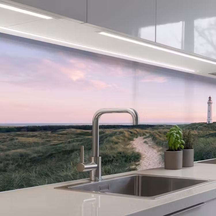 Keuken achterwand - Vuurtoren - Duinlandschap - Zee — 2
