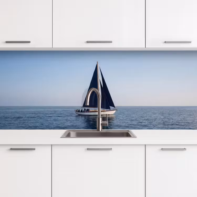 Keuken achterwand - Zeilboot - Zee - Blauw — 4