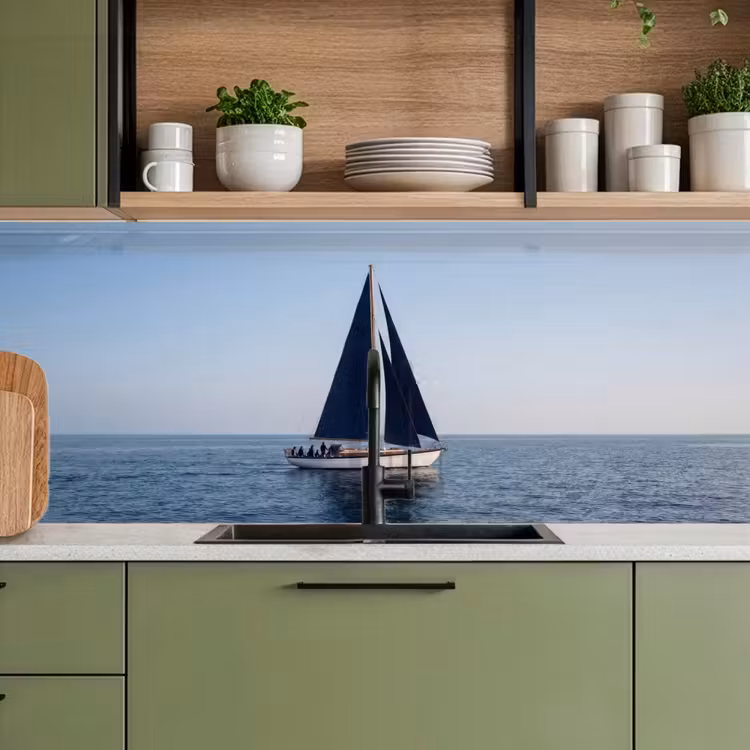Keuken achterwand - Zeilboot - Zee - Blauw — 8