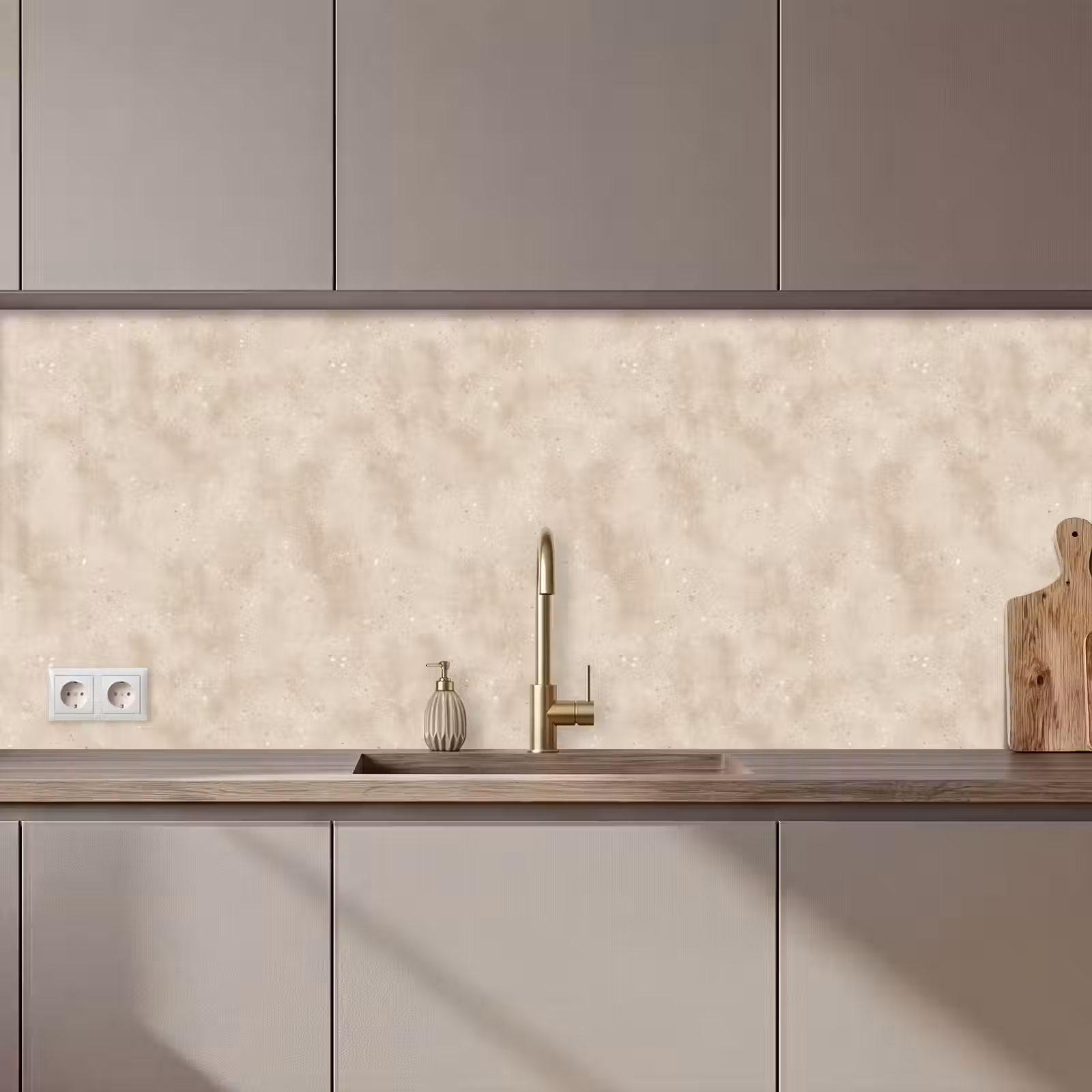 Keuken achterwand - Structuur - Spikkels - Beige — 1