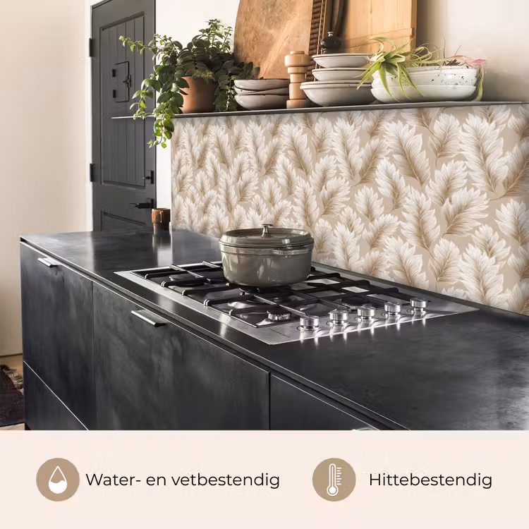 Keuken achterwand - Botanisch - Patroon - Beige — 5