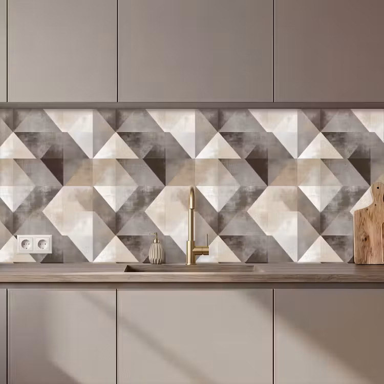 Keuken achterwand - Geometrisch - Motief - Aardetinten — 1