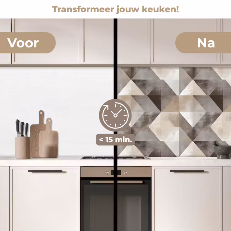 Keuken achterwand - Geometrisch - Motief - Aardetinten — 3