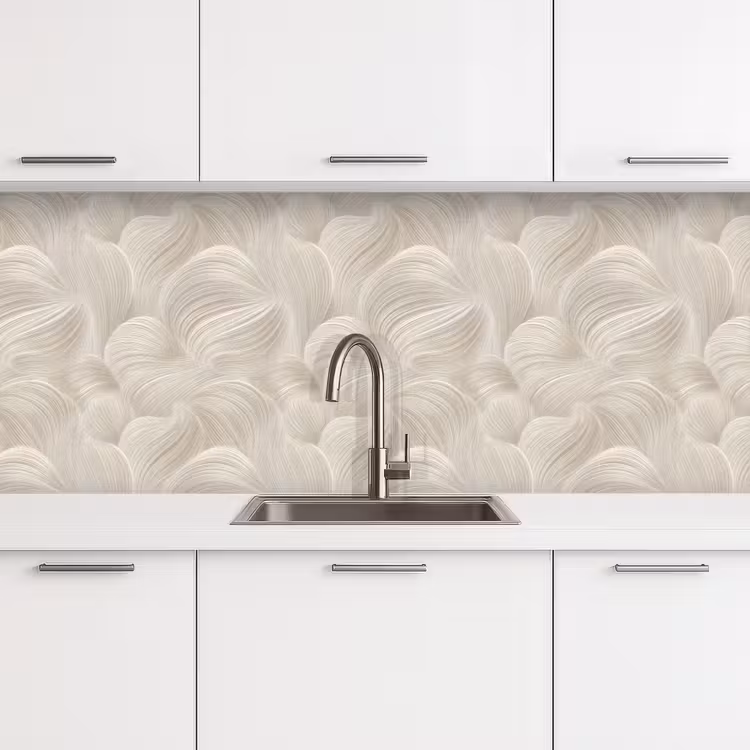 Keuken achterwand - Lijnen - Waaier - Beige — 4