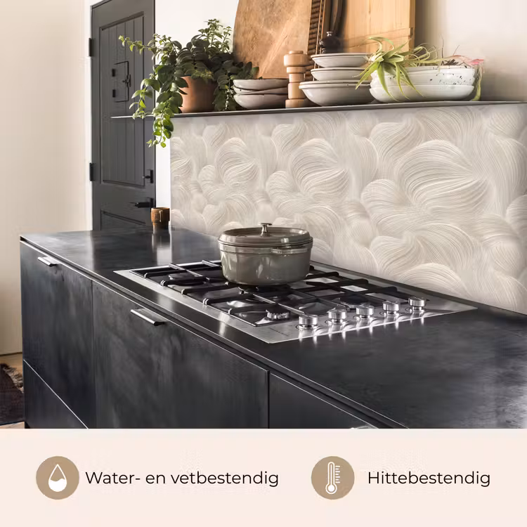 Keuken achterwand - Lijnen - Waaier - Beige — 5
