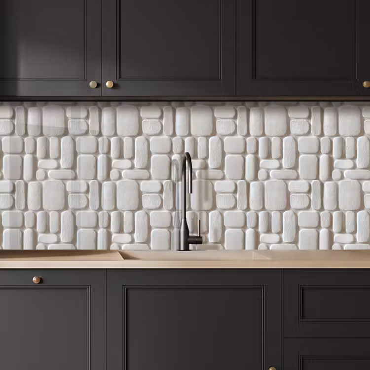 Keuken achterwand - Reliëf - Structuur - Wit — 6