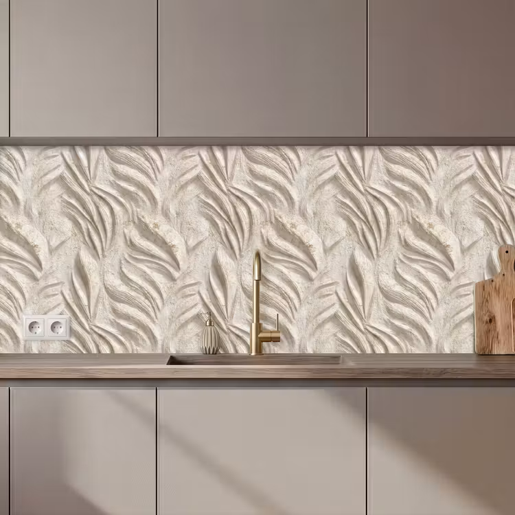 Keuken achterwand - Textuur - Reliëf - Beige — 1
