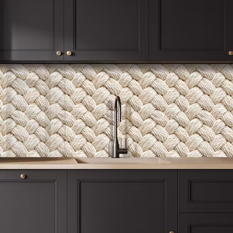 Keuken achterwand - Touw - Gebreid - Beige — 6