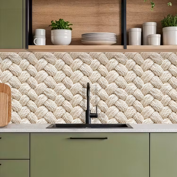 Keuken achterwand - Touw - Gebreid - Beige — 8