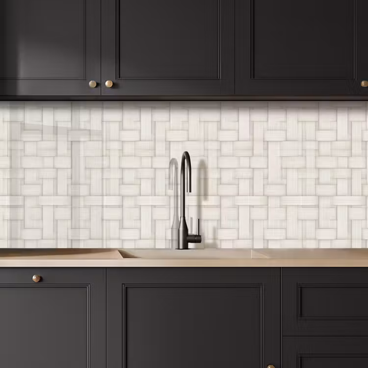 Keuken achterwand - Vlechtwerk - Banen - Beige — 6