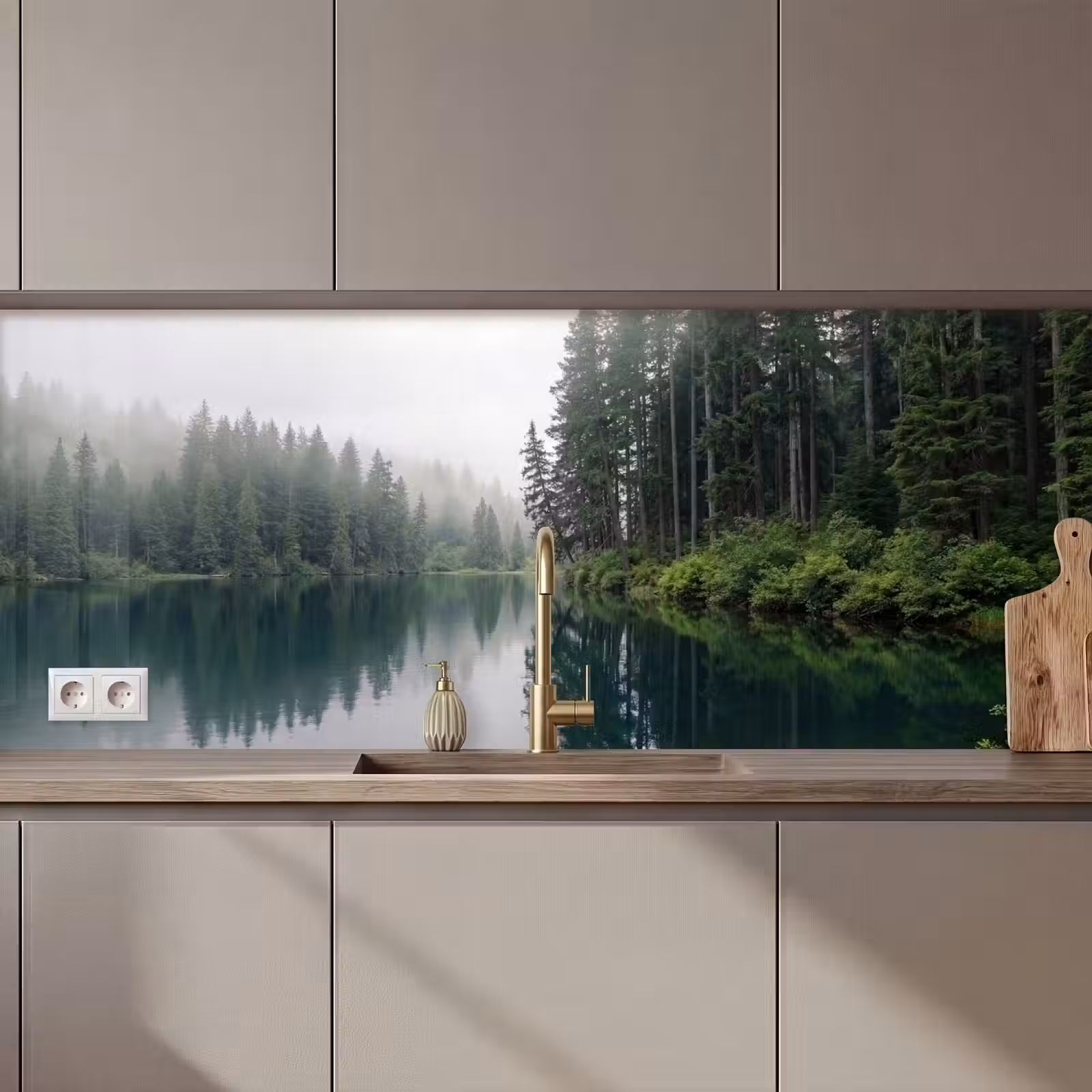 Keuken achterwand - Bergen - Meer - Bos — 1