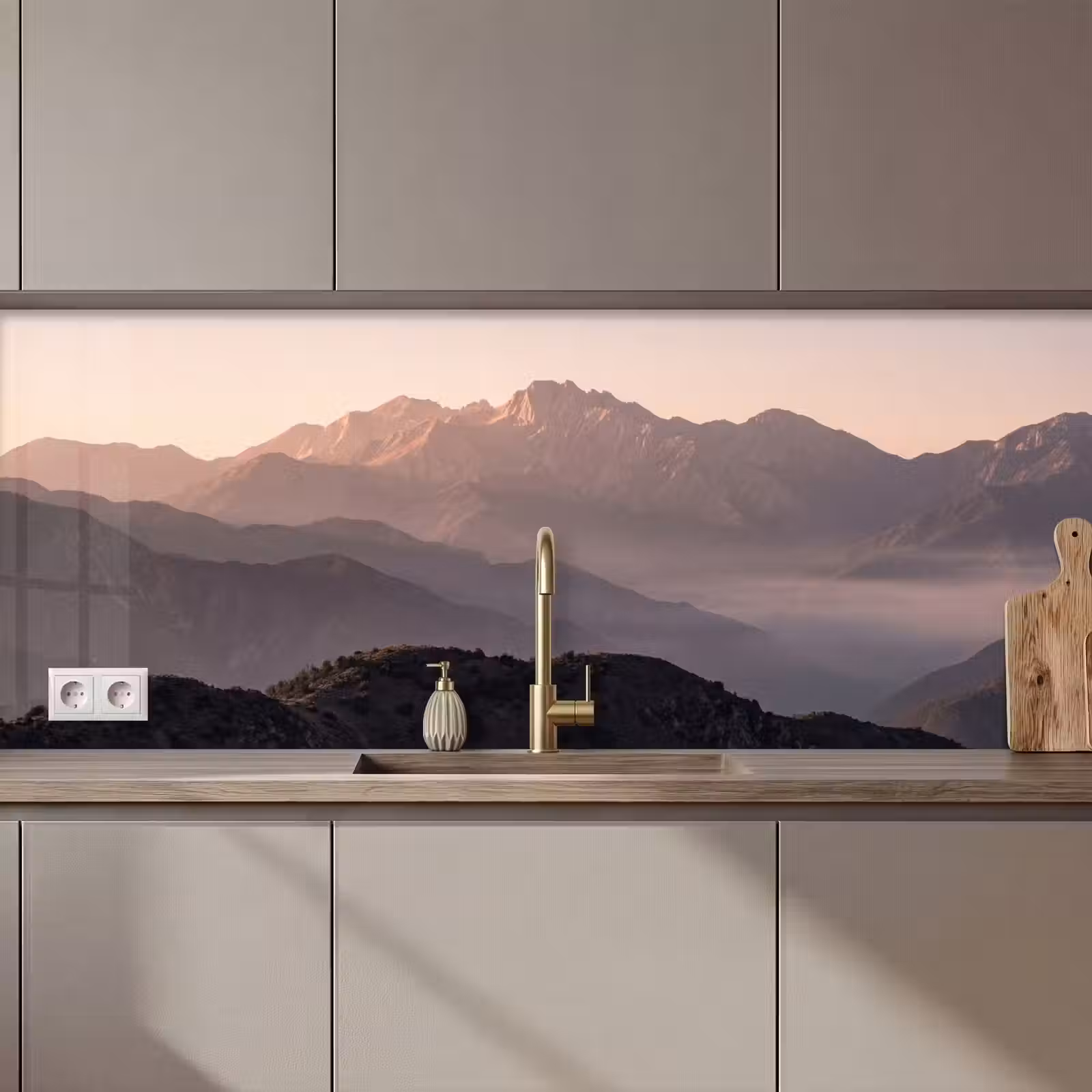 Keuken achterwand - Panorama - Landschap - Bergen — 1