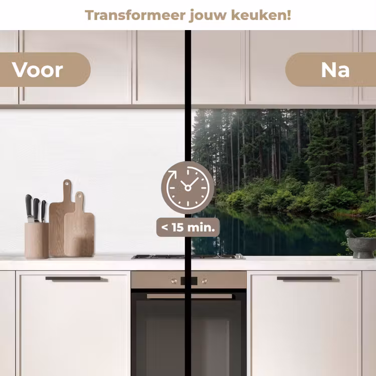 Keuken achterwand - Bergen - Meer - Bos — 3
