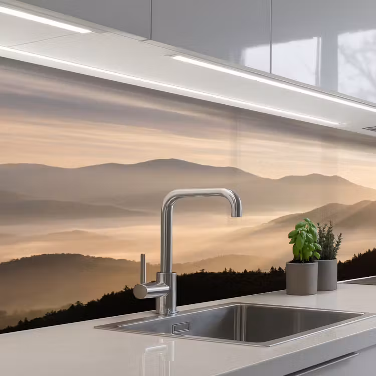 Keuken achterwand - Bergen - Mist - Zonnestralen — 2