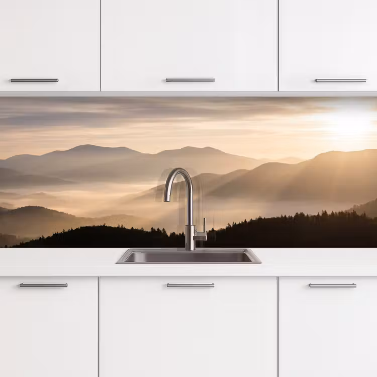 Keuken achterwand - Bergen - Mist - Zonnestralen — 4