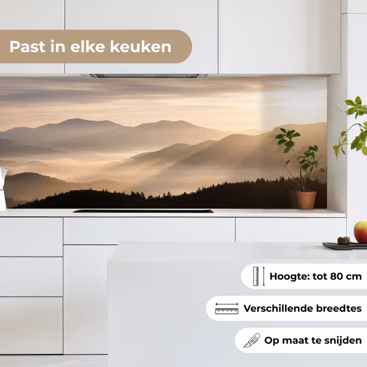 Keuken achterwand - Bergen - Mist - Zonnestralen — 7