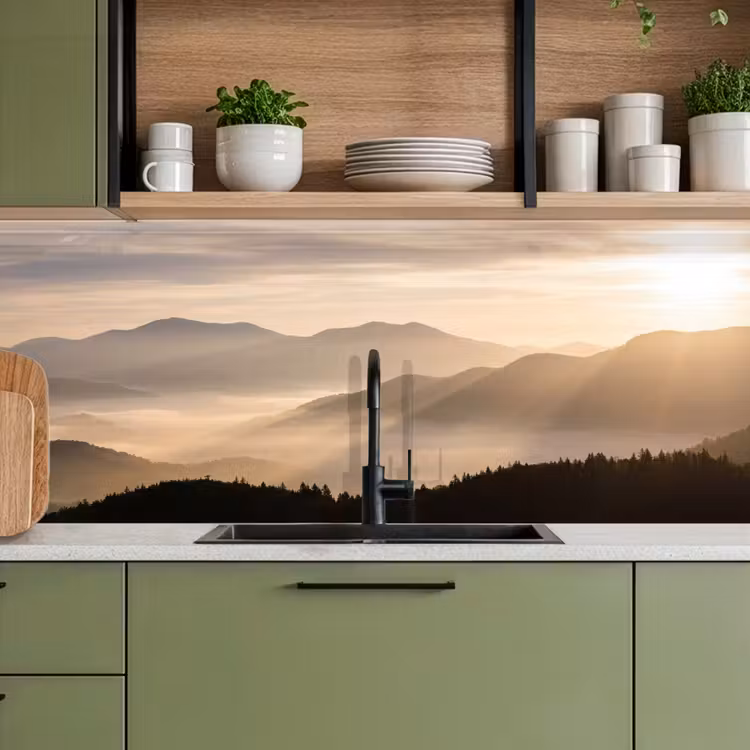 Keuken achterwand - Bergen - Mist - Zonnestralen — 8