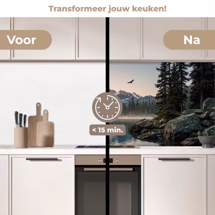 Keuken achterwand - Bergen - Water - Bomen — 3