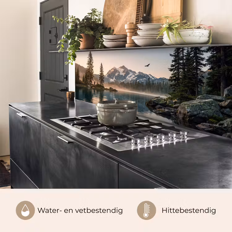 Keuken achterwand - Bergen - Water - Bomen — 5