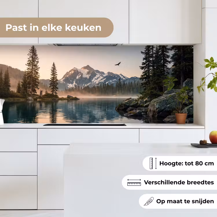 Keuken achterwand - Bergen - Water - Bomen — 7