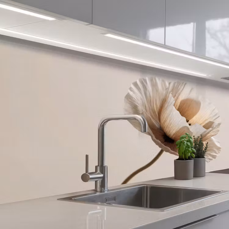 Keuken achterwand - Bloem - Beige - Crème — 2