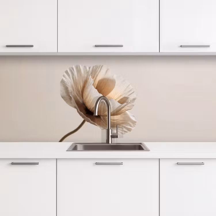 Keuken achterwand - Bloem - Beige - Crème — 4