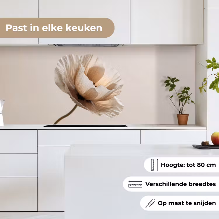 Keuken achterwand - Bloem - Beige - Crème — 7