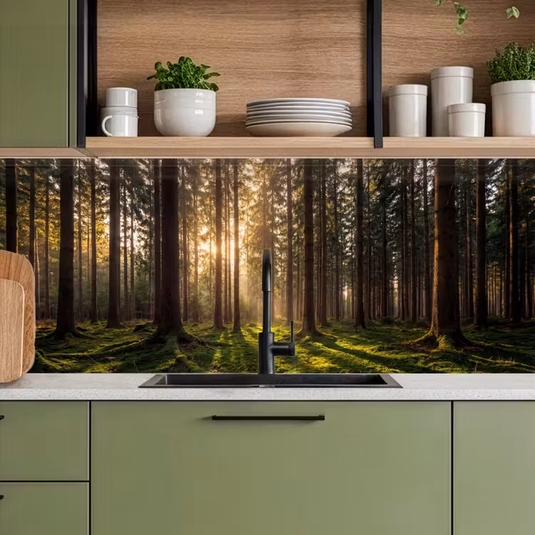 Keuken achterwand - Bos - Gras - Zonlicht — 8