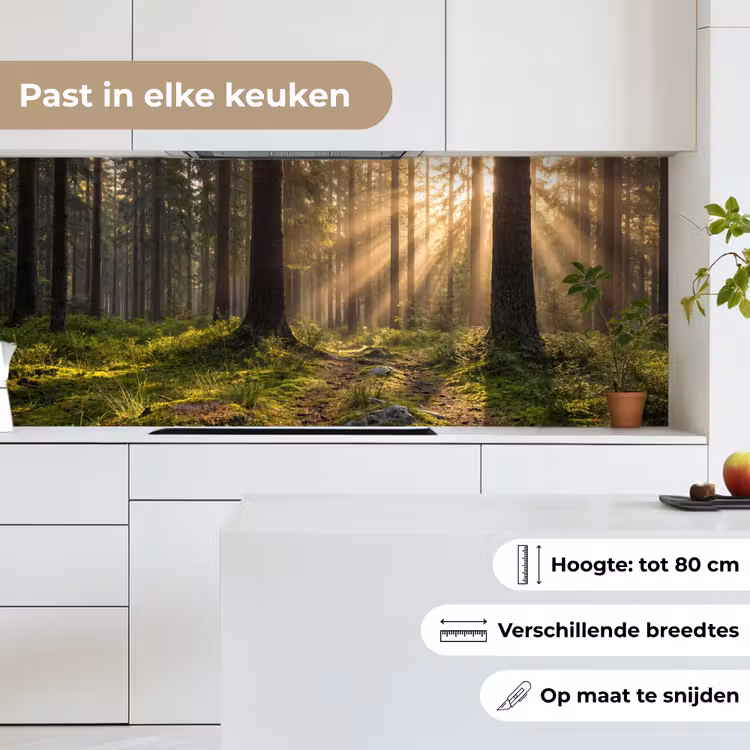 Keuken achterwand - Bos - Zonlicht - Gras — 7