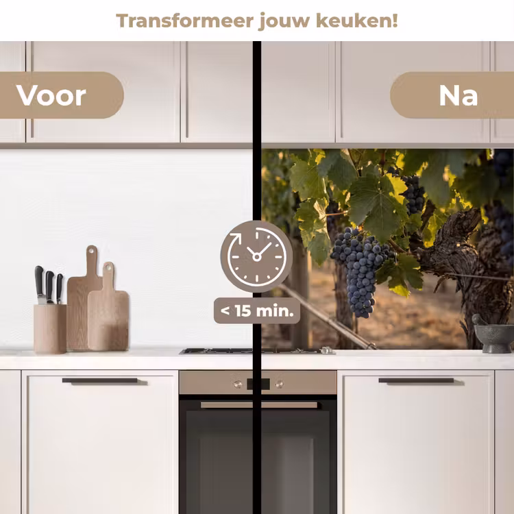 Keuken achterwand - Druiven - Wijngaard - Zonlicht — 3
