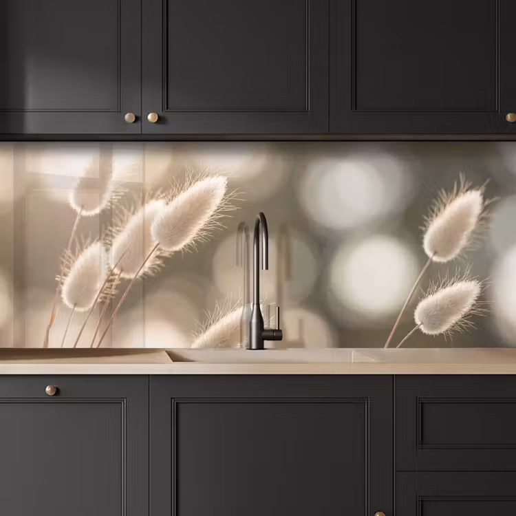 Keuken achterwand - Hazestaartgras - Wit - Zonlicht — 6