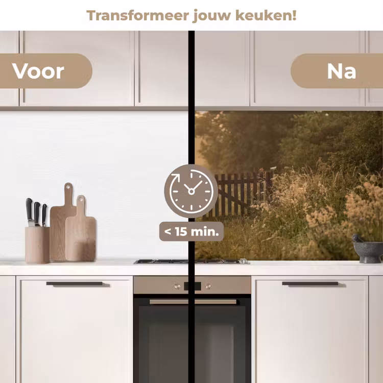 Keuken achterwand - Hek - Natuur - Mist - Veld — 3