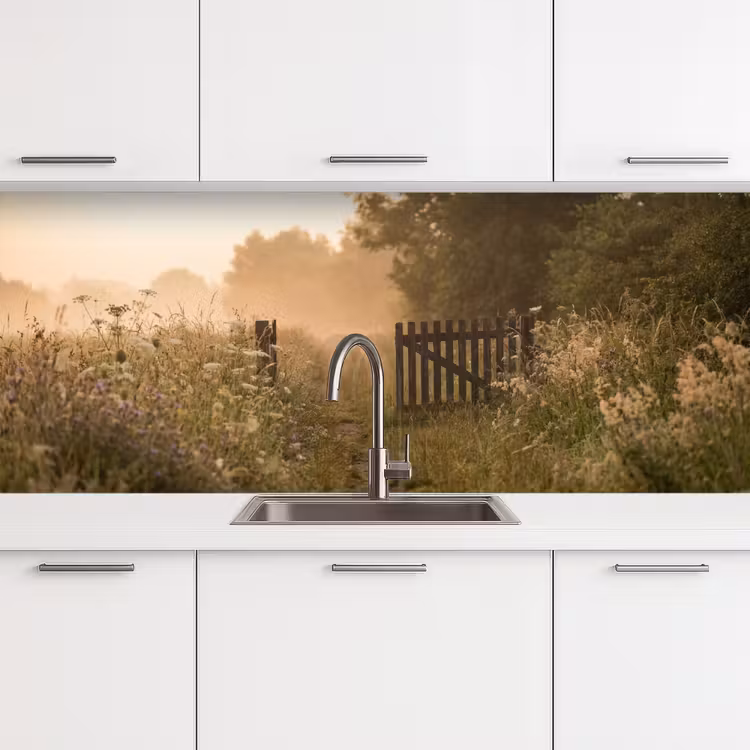 Keuken achterwand - Hek - Natuur - Mist - Veld — 4