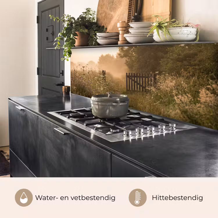 Keuken achterwand - Hek - Natuur - Mist - Veld — 5