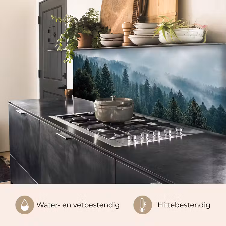 Keuken achterwand - Naaldwoud - Bergen - Mist — 5