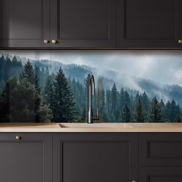 Keuken achterwand - Naaldwoud - Bergen - Mist — 6