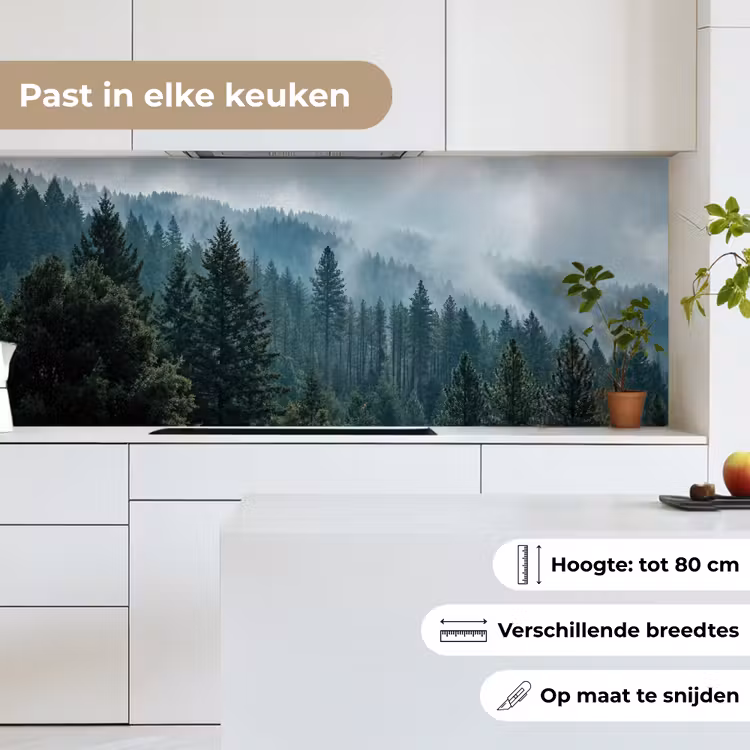 Keuken achterwand - Naaldwoud - Bergen - Mist — 7