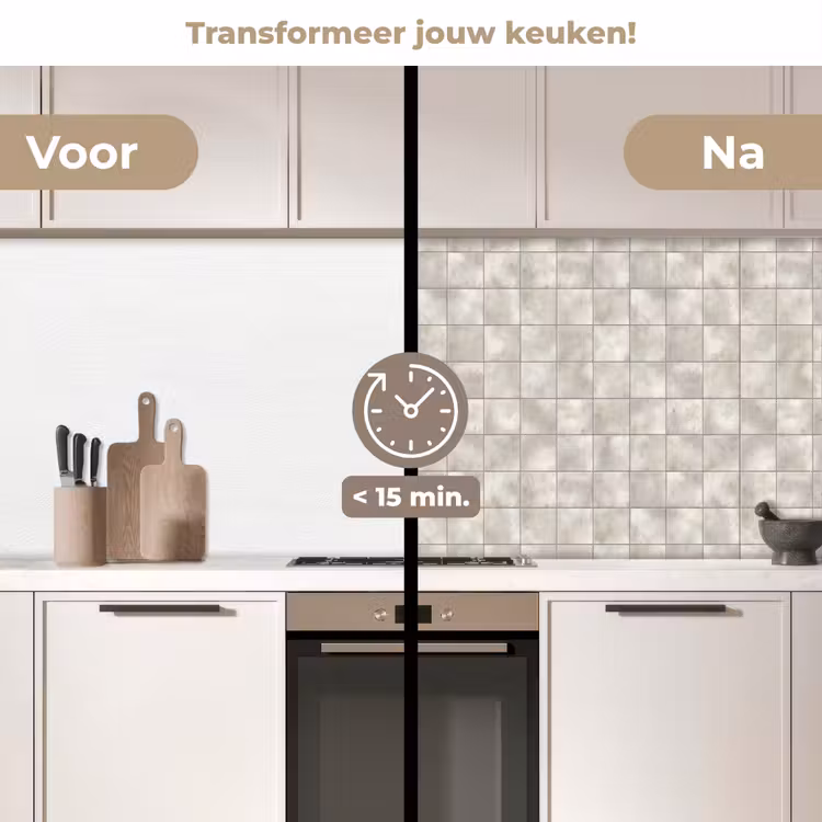 Keuken achterwand - Tegels - Natuurlijk - Grijs — 3