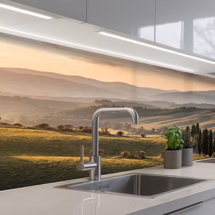 Keuken achterwand - Toscaans - Landschap - Heuvels — 2