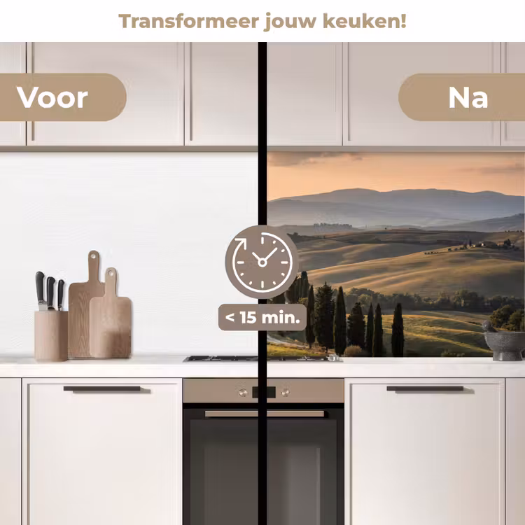 Keuken achterwand - Toscaans - Landschap - Heuvels — 3