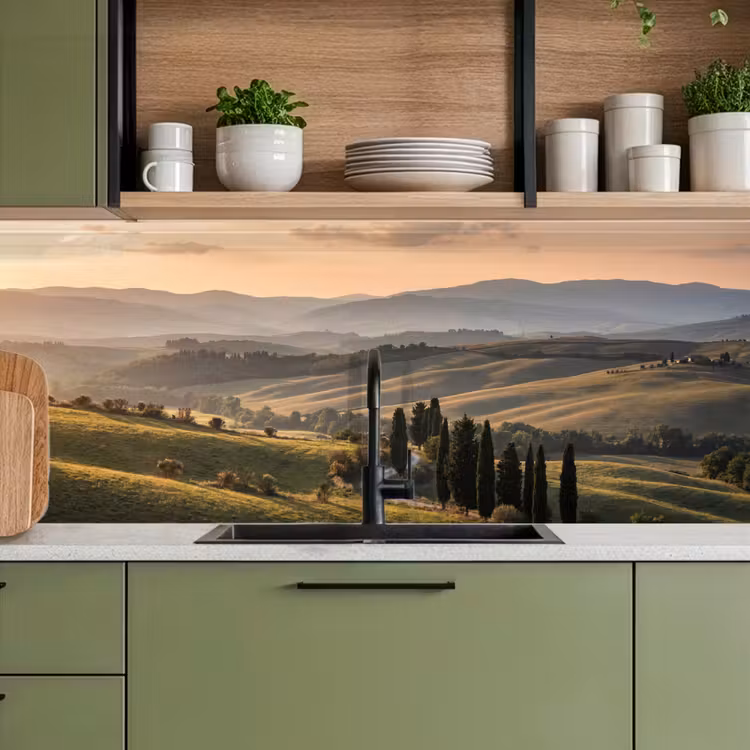 Keuken achterwand - Toscaans - Landschap - Heuvels — 8