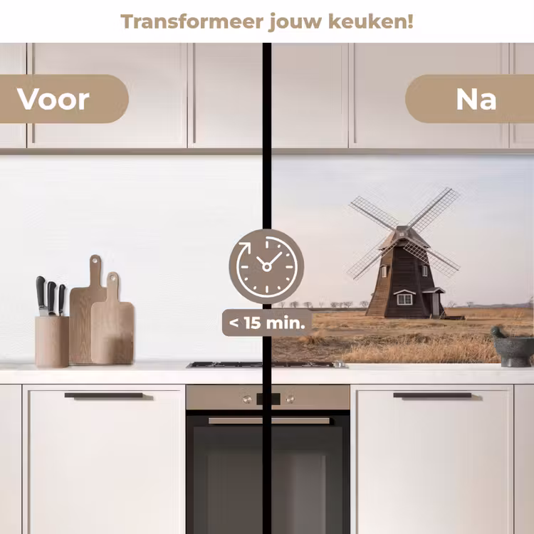 Keuken achterwand - Windmolens - Landschap - Veld — 3