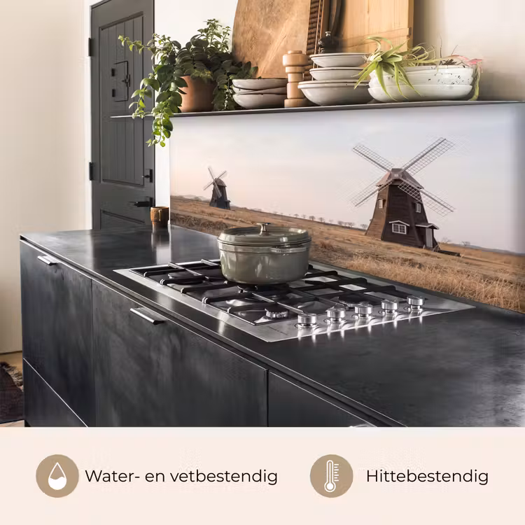 Keuken achterwand - Windmolens - Landschap - Veld — 5