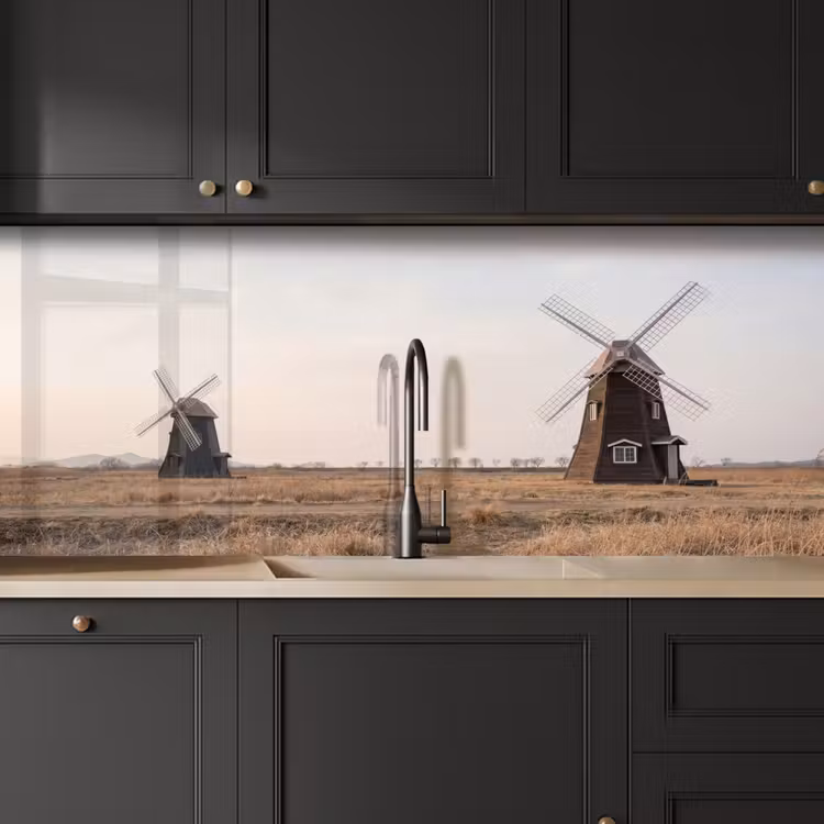 Keuken achterwand - Windmolens - Landschap - Veld — 6