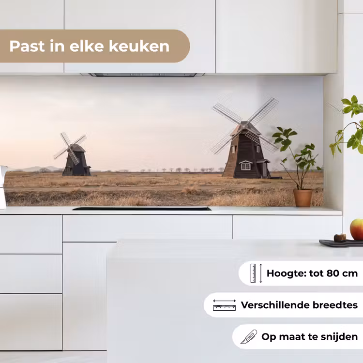 Keuken achterwand - Windmolens - Landschap - Veld — 7