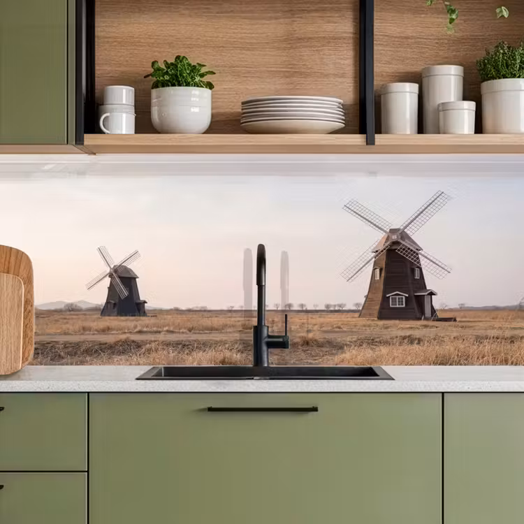 Keuken achterwand - Windmolens - Landschap - Veld — 8