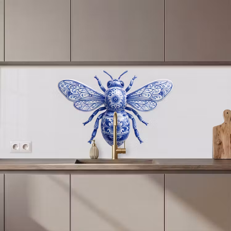 Keuken achterwand - Bij - Modern - Delfts - Blauw — 1